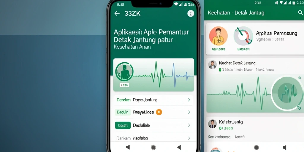 Screenshot antarmuka aplikasi Detak Jantung 33ZK yang intuitif dan informatif.