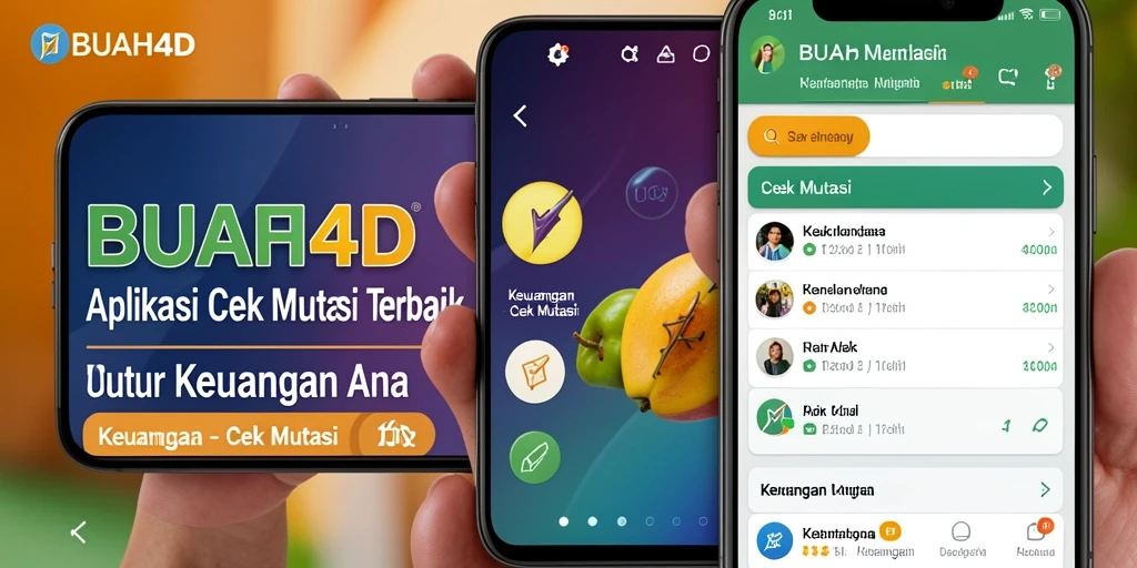 Antarmuka modern BUAH4D untuk cek mutasi transaksi keuangan.