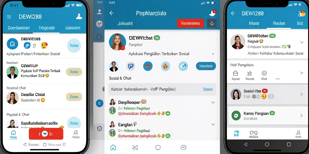 Tampilan antarmuka DEWI288 untuk panggilan VoIP yang intuitif dan menarik.
