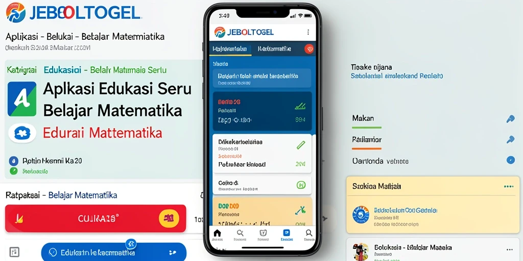 Antarmuka JEBOLTOGEL yang menarik dan interaktif untuk belajar matematika.