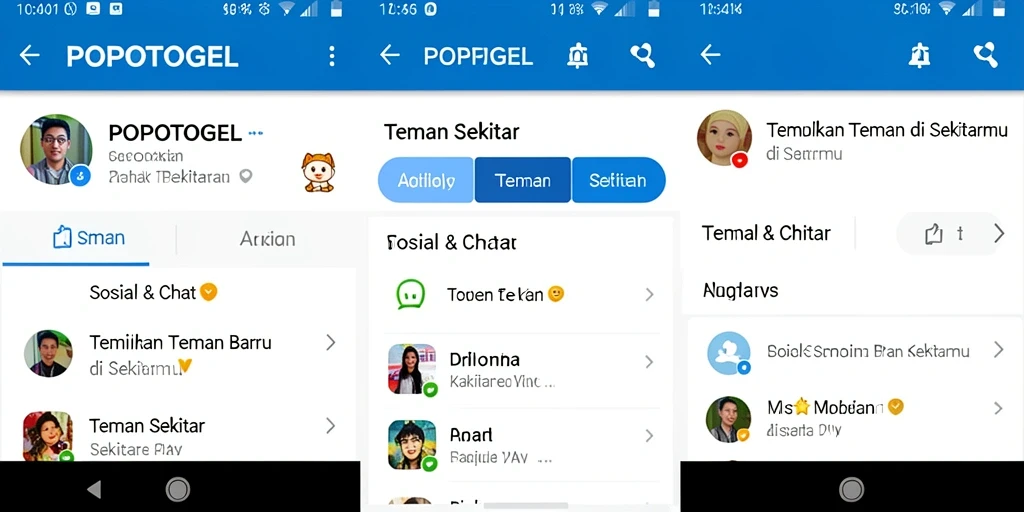 Antarmuka POPOTOGEL yang modern dan interaktif.