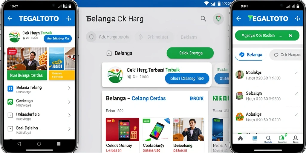 Antarmuka aplikasi TEGALTOTO yang menampilkan fitur Cek Harga dengan jelas.